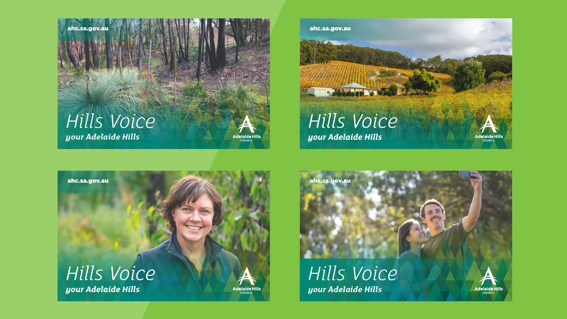 Adelaide Hills Council strategic plan e-newletter headers